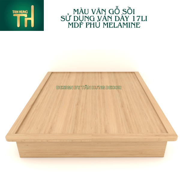 FREESHIPHCM] Giường ngủ bay cao 30cm ghép viền dày 34mm 2 cạnh đuôi bo tròn không đầu xương sắt