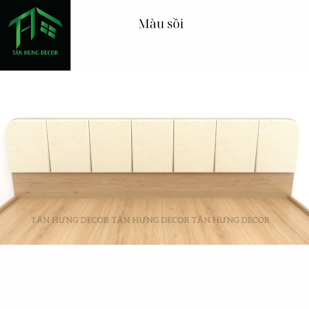 Nệm đầu giường mút sofa cao cấp da simili bo tròn góc