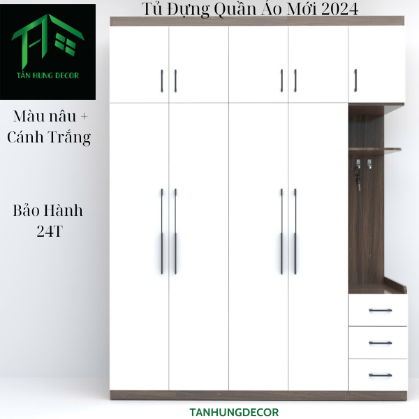 [FREESHIP LẮP ĐẶT] TỦ ĐỰNG QUẦN ÁO MẪU CAO HIỆN ĐẠI GỖ CÔNG NGHIỆP MDF PHỦ MELAMINE